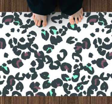 Tapis vinyle animal style motif léopard - TenStickers