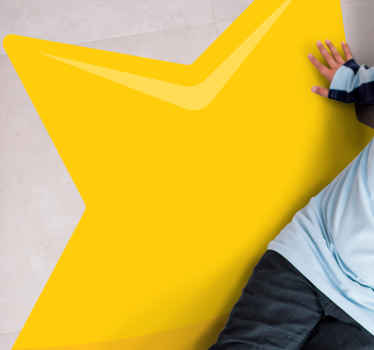 Covor galben clasic de stea din vinil - TenStickers