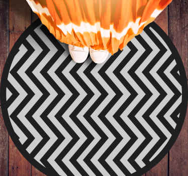 Dynamic Chevron Pattern geometric vinyl rug - TenStickers