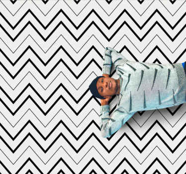 Chevron Element Style geometric vinyl rug - TenStickers