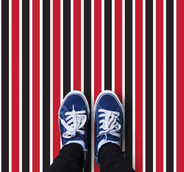 Alfombra vinílica rayas líneas verticales llamativas - TenVinilo