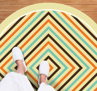 Alfombra vinílica rayas estilo chevron animado - TenVinilo