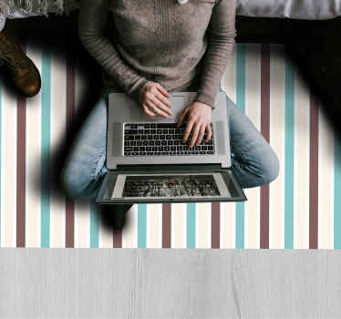 Alfombra vinílica rayas paleta de rayas azules - TenVinilo