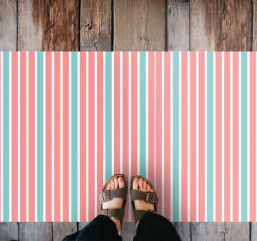 Majhna roza in svetlo modra pravokotna preproga - TenStickers