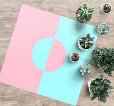Soft Color Contrast minimalistic rug - TenStickers