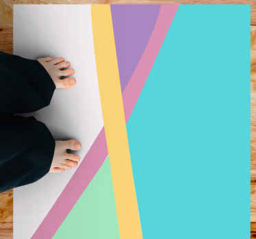 Blocos de fundo colorido tapete de vinil quadrado - TenStickers