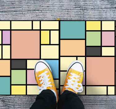 Patchwork barvni bloki pravokotna preproga - TenStickers