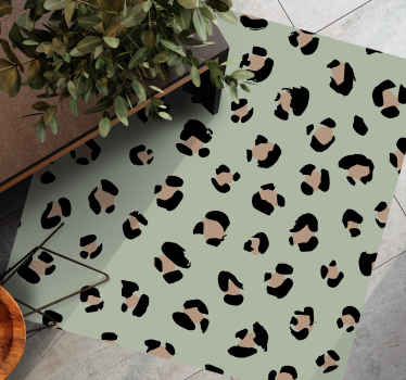 Leopard Spots Illustration animal print vinyl rug - TenStickers