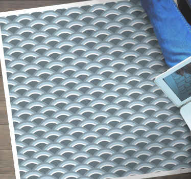 Alfombra vinilo cuadrada Patrón de piel de serpiente azul - TenVinilo