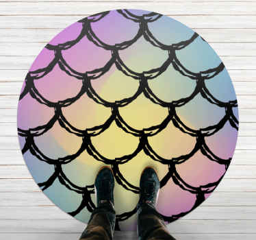 Alfombra vinílica carretera patrón de gradiente de escamas - TenVinilo