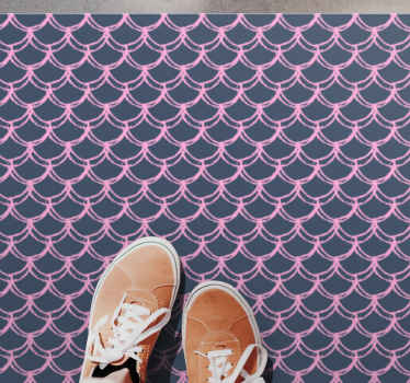 Alfombra vinílica geométrica concepto de onda - TenVinilo