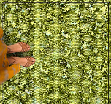 Tekstureret grønt natur vinyl tæppe - TenStickers