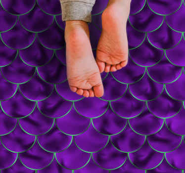 Vinyl Teppich Imitation Struktur meerjungfrauenschuppenmotiv - TenStickers