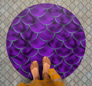 乙烯基地毯 紫色扇贝图案 - TenStickers