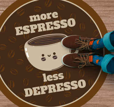 MORE ESPRESSO LESS custom rug - TenStickers