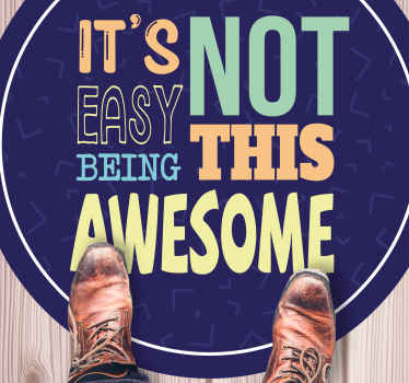 Vinilne prostirke s frazama nije lako biti ovako strašan - TenStickers