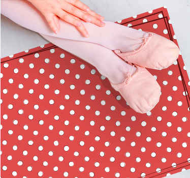 Vinylteppich Holzoptik rote tupfen - TenStickers