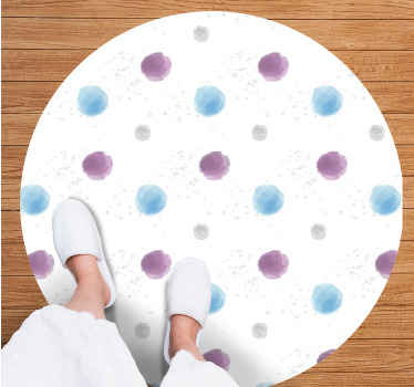 Moderní a růžový akvarel puntíky moderní koberec - TenStickers