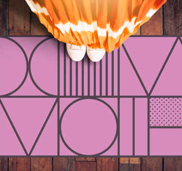 Geometric vinyl rug in geometric shapes - TenStickers