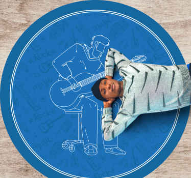 Vinyl Teppich Textur musikalische stimmung - TenStickers