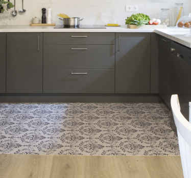 Ornamental Floral vinyl rug - TenStickers