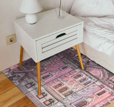 Alfombra vinílica moderna Moscú tonos acuarela - TenVinilo