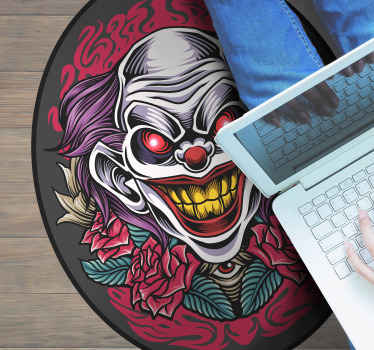 Klovn kunst halloween vinyl tæppe - TenStickers