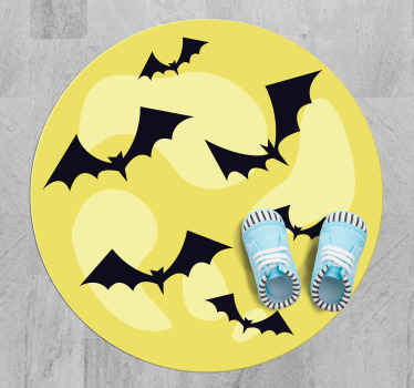 Tapete de vinil com padrão de morcego de halloween - TenStickers