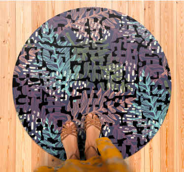 Leveles botanikai elemek vinil szőnyeg virágok és növények - TenStickers