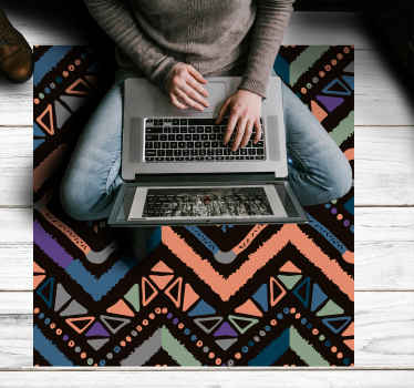 Geometrische kleursecties vinyl tapijt Scandinavisch - TenStickers