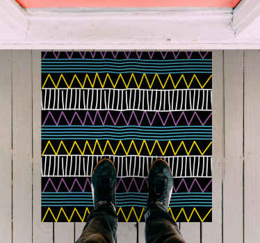 Renkli desen oyunu geometrik pvc halı - TenStickers