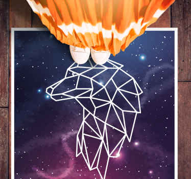 Geometric Bear Silhouette animal print vinyl rug - TenStickers