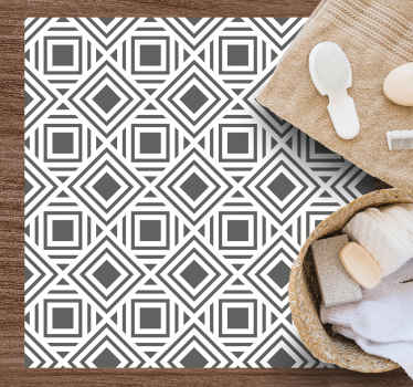 şık elmas deseni geometrik pvc halı - TenStickers