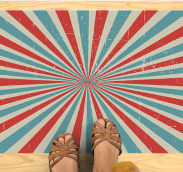 Radiant Starburst geometric vinyl rug - TenStickers