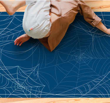 Tapis vinyle pour halloween motif de toiles d'araignée - TenStickers