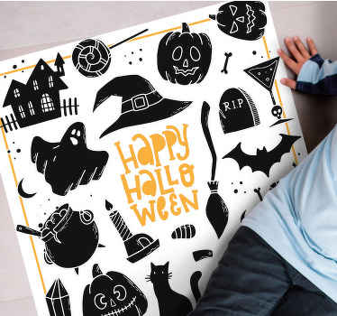 Vinyl Teppich Halloween festliche symbole - TenStickers