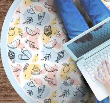 rôzne vinylové koberce pre deti lahodná kolekcia cukroviniek - Tenstickers