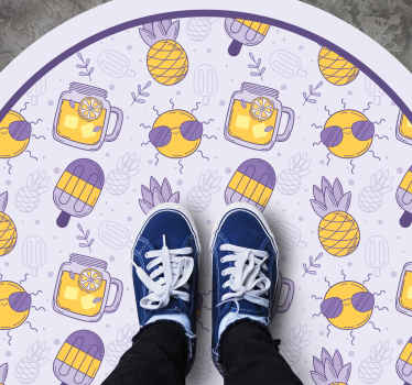 rôzne vinylové koberce pre deti tropická letná zábava - Tenstickers