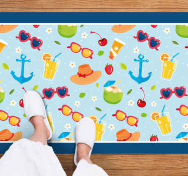 Summer Fun Vibes event vinyl rug - TenStickers