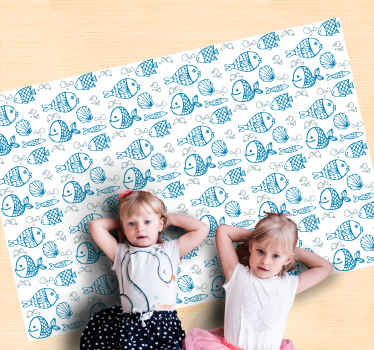 Tapis vinyle pour enfants motif de poisson ludique - TenStickers