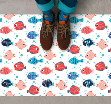 Tapis vinyle autres tapis motifs de poissons vibrants - TenStickers