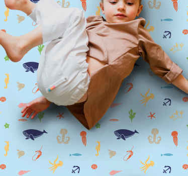 Tapis vinyle pour enfants aventure sous-marine - TenStickers