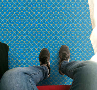 Tapis vinyle route motif d'eau festonné - TenStickers