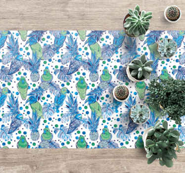 Tropical Bird Pattern kitchen vinyl rug - TenStickers