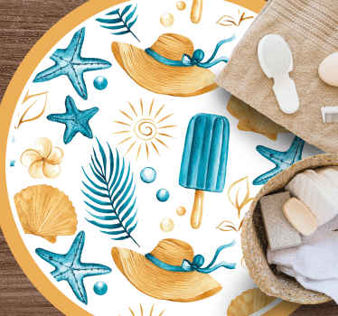 Sommerferiestemning natur vinyl tæppe - TenStickers