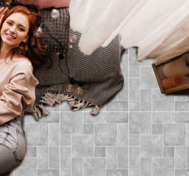 Vinyl Teppich Steinoptik graues ziegelmuster - TenStickers