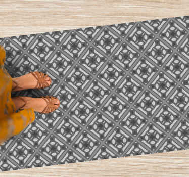 Gray mosaic pattern tile carpet - TenStickers