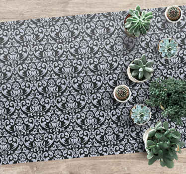 Alfombra vinílica hidráulica inspiración botánica perdurable - TenVinilo