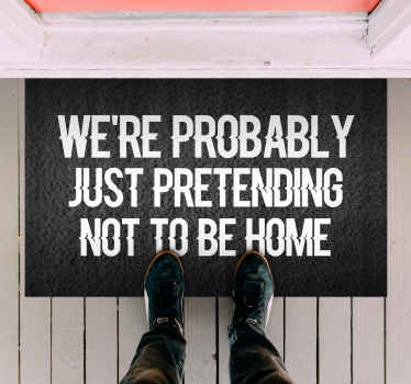Pretending not to be home entrance hall tiles - TenStickers