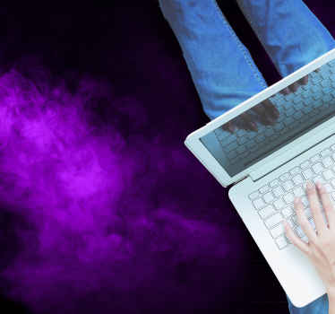 Violet røg baggrund soveværelse tæppe - TenStickers